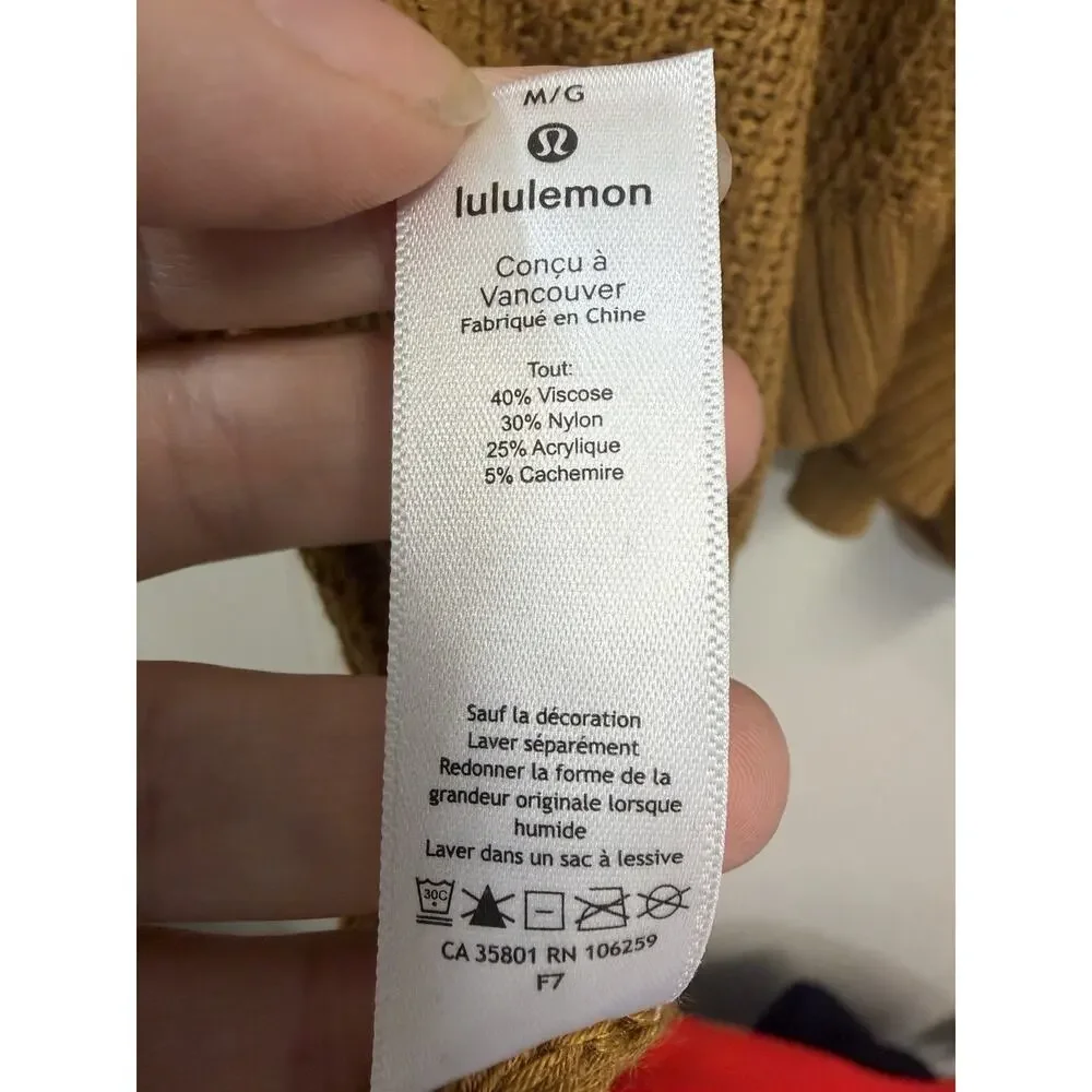 Lululemon Softer Still Wrap – Spiced Bronze Brown – Cashmere Blend Size M/L